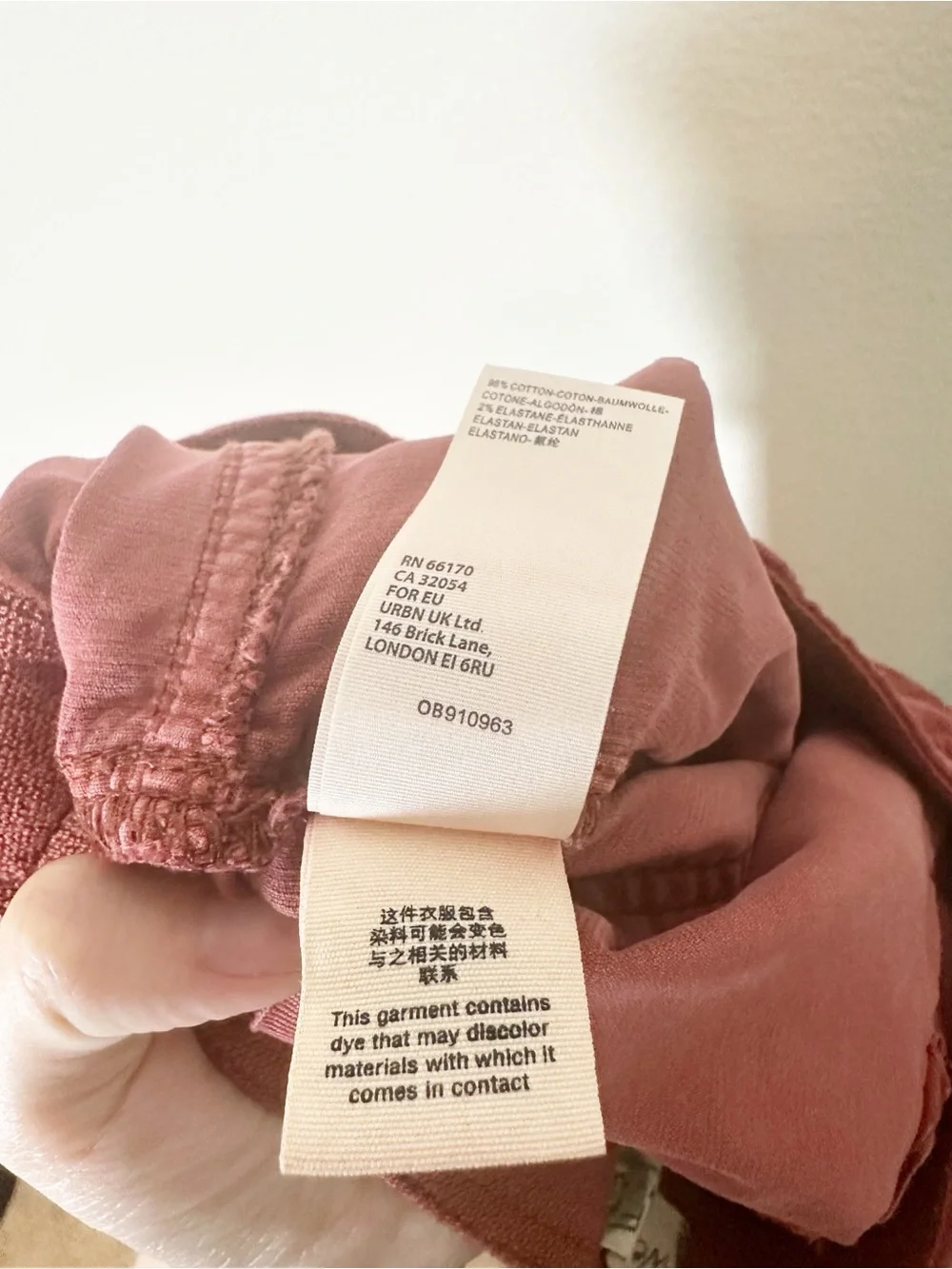 Free People Pull On Corduroy Flare Pants Rose Pink Red 26